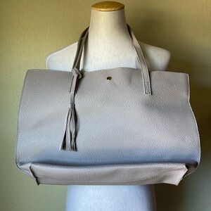 Vegan leather‎ lavender tote bag